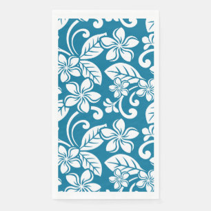 ISLAND PLUMERIA (CARIBBEAN BLUE) PAPER GUEST TOWELS