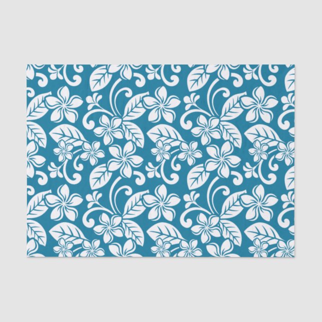 ISLAND PLUMERIA (CARIBBEAN BLUE) TISSUE PAPER (Front)