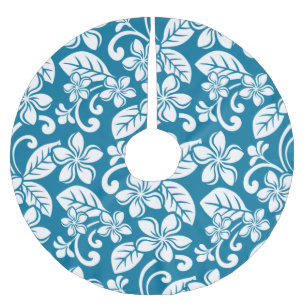 ISLAND PLUMERIA (CARIBBEAN BLUE) Tree Skirt
