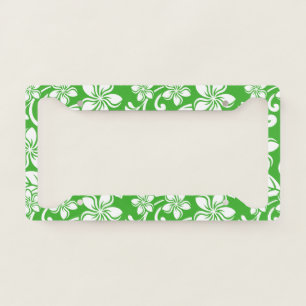 ISLAND PLUMERIA (CITRUS GREEN) LICENSE PLATE FRAME