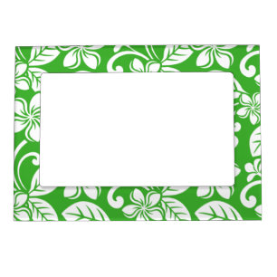 ISLAND PLUMERIA (CITRUS GREEN) MAGNETIC FRAME