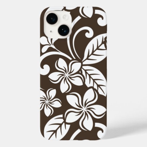 ISLAND PLUMERIA COFFEE BROWN Case_Mate iPhone 14 CASE