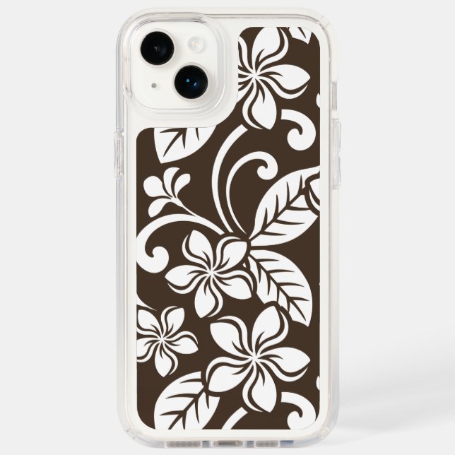 ISLAND PLUMERIA (COFFEE BROWN) SPECK iPhone CASE (Front)