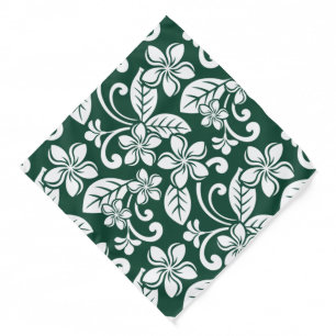 ISLAND PLUMERIA (FOREST GREEN) Bandana