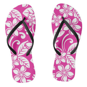 ISLAND PLUMERIA (HOT PINK) FLIP FLOPS