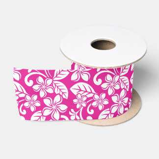 ISLAND PLUMERIA (HOT PINK) SATIN RIBBON
