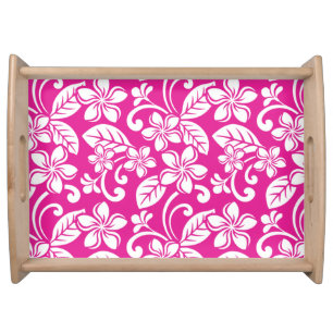 ISLAND PLUMERIA (HOT PINK) SERVING TRAY