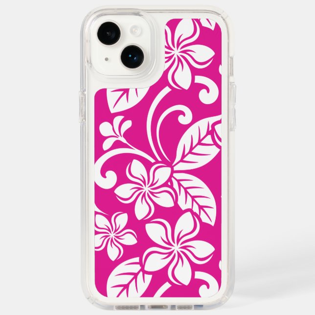 ISLAND PLUMERIA (HOT PINK) SPECK iPhone CASE (Front)
