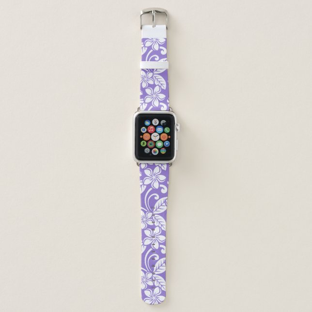 ISLAND PLUMERIA (LAVENDER) APPLE WATCH BAND (Front)
