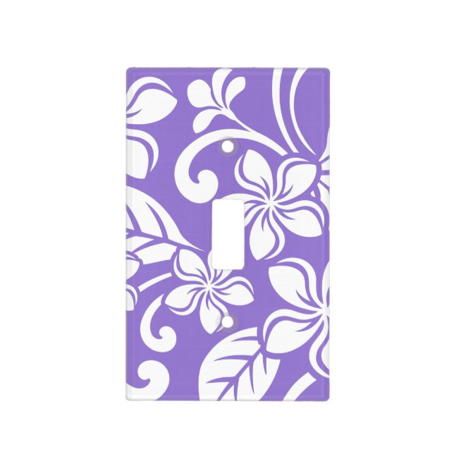 ISLAND PLUMERIA (LAVENDER) LIGHT SWITCH COVER (Front)