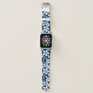 ISLAND PLUMERIA (NAVY BLUE) APPLE WATCH BAND
