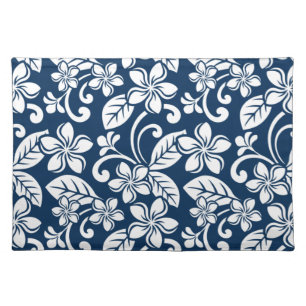 ISLAND PLUMERIA (NAVY BLUE) CLOTH PLACEMAT
