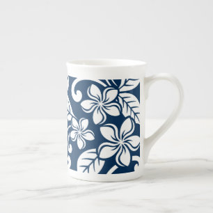 ISLAND PLUMERIA (NAVY) BONE CHINA MUG