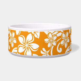 ISLAND PLUMERIA (ORANGE) Ceramic Pet Bowl