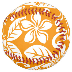 ISLAND PLUMERIA (ORANGE) SOFTBALL
