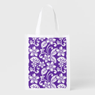 ISLAND PLUMERIA (PURPLE) GROCERY BAG