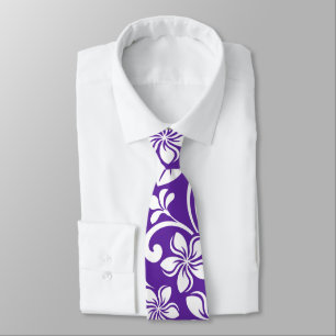 ISLAND PLUMERIA (PURPLE) NECK TIE