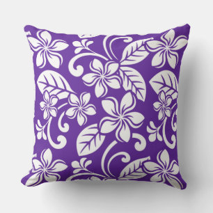ISLAND PLUMERIA (PURPLE) THROW PILLOW