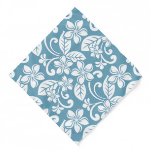 ISLAND PLUMERIA (SLATE BLUE) Bandana