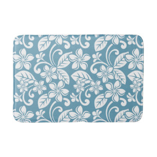 ISLAND PLUMERIA (SLATE BLUE) Bath Mat
