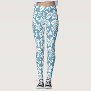 ISLAND PLUMERIA (SLATE BLUE) Leggings