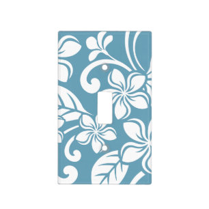 ISLAND PLUMERIA (SLATE BLUE) LIGHT SWITCH COVER