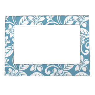 ISLAND PLUMERIA (SLATE BLUE) Magnetic Frame
