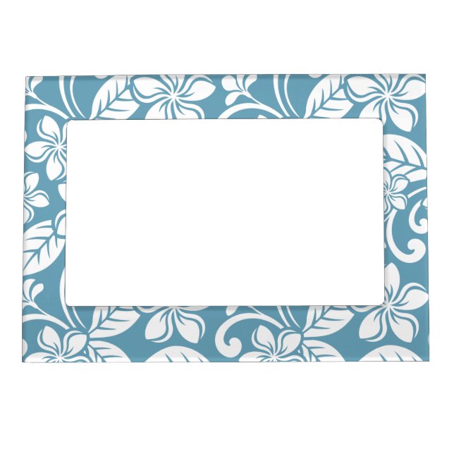 ISLAND PLUMERIA (SLATE BLUE) Magnetic Frame (Front)