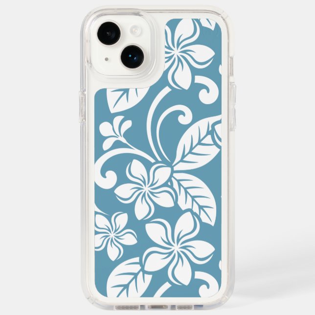 ISLAND PLUMERIA (SLATE BLUE) SPECK iPhone CASE (Front)