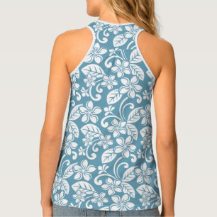 ISLAND PLUMERIA (SLATE BLUE) TANK TOP