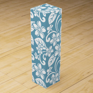 ISLAND PLUMERIA (SLATE BLUE) WINE BOX