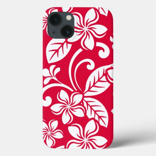 ISLAND PLUMERIA STRAWBERRY RED iPhone 13 CASE