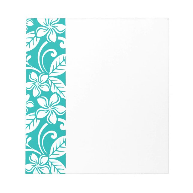 ISLAND PLUMERIA (TURQUOISE) NOTEPAD (Front)