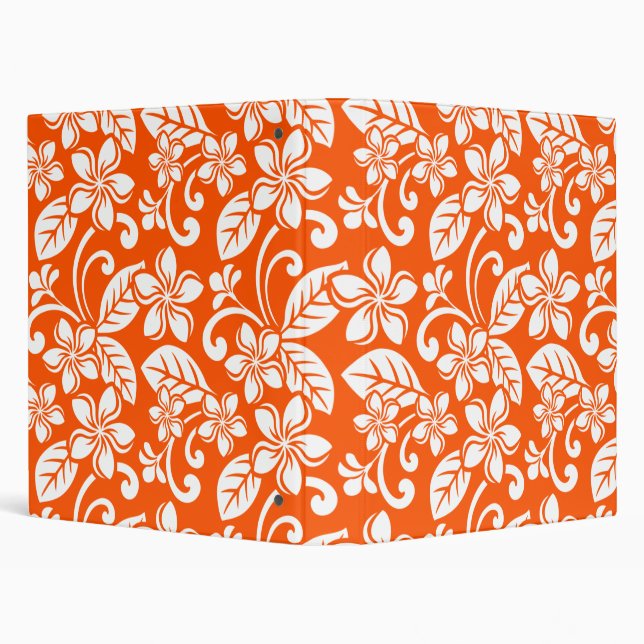 ISLAND PLUMERIA (VERY ORANGE) 3 RING BINDER (Background)