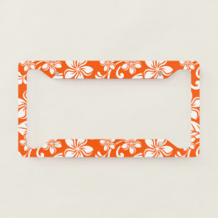 ISLAND PLUMERIA (VERY ORANGE) LICENSE PLATE FRAME