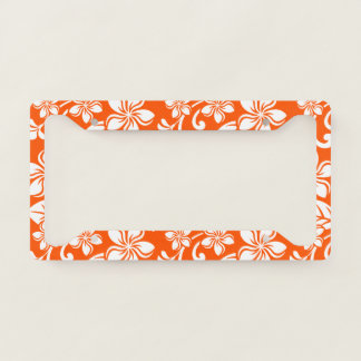 ISLAND PLUMERIA (VERY ORANGE) LICENSE PLATE FRAME