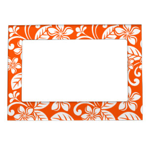 ISLAND PLUMERIA (VERY ORANGE) MAGNETIC FRAME