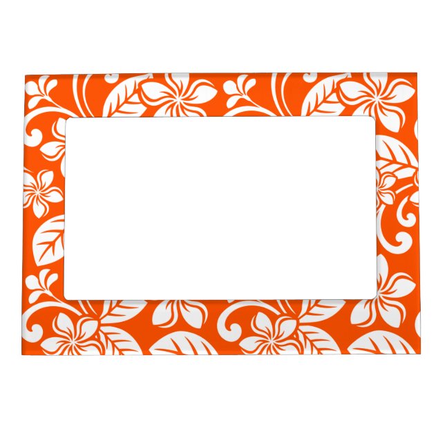 ISLAND PLUMERIA (VERY ORANGE) MAGNETIC FRAME (Front)