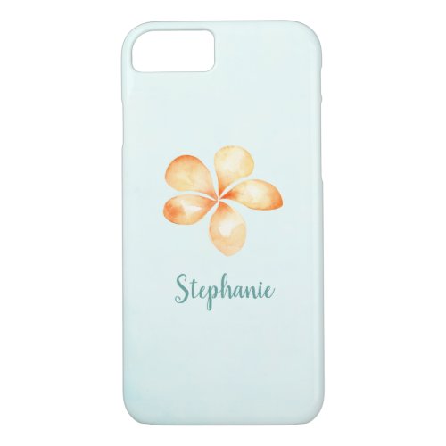 Island Plumeria Watercolor iPhone 87 Case