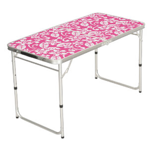ISLAND PLUMERIA (WATERMELON PINK) BEER PONG TABLE