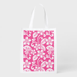 ISLAND PLUMERIA (WATERMELON PINK) Grocery Bag