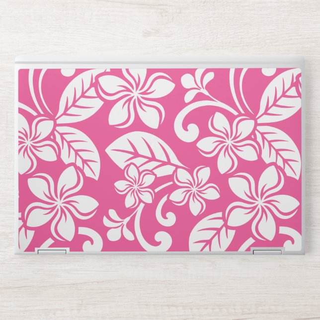 ISLAND PLUMERIA (WATERMELON PINK) HP LAPTOP SKIN (Front)