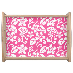 ISLAND PLUMERIA (WATERMELON PINK) SERVING TRAY