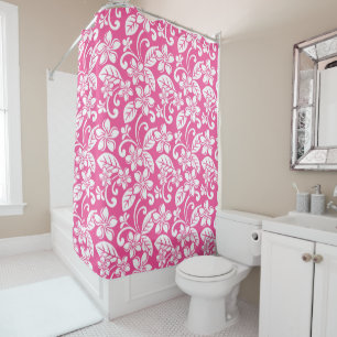 ISLAND PLUMERIA (WATERMELON PINK) SHOWER CURTAIN