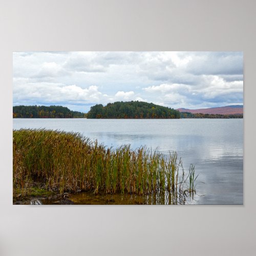 Island Pond Vermont in Autumn Poster