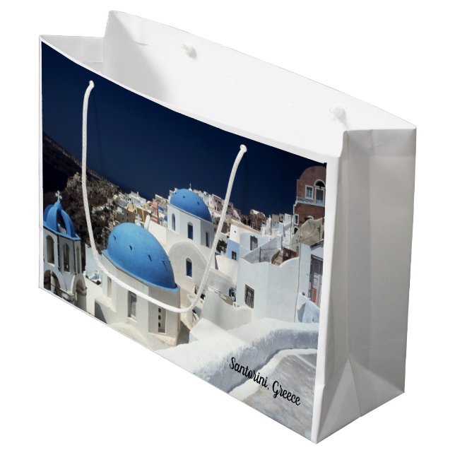 Island Santorini, Greece  Gift Bag (Front Angled)