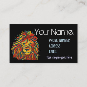 Island style business card, Rasta lion Card