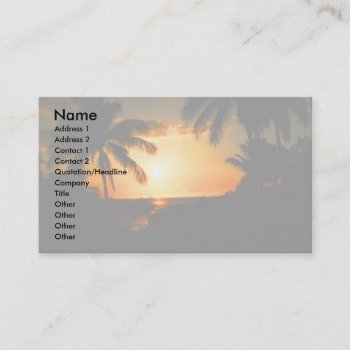 Island Style Hawaii Business Card by Rebecca_Reeder at Zazzle