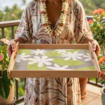 Island style tiare tropical Tray