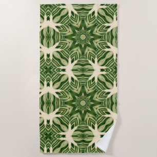 island summer greenery abstract tropical leaves beach towel